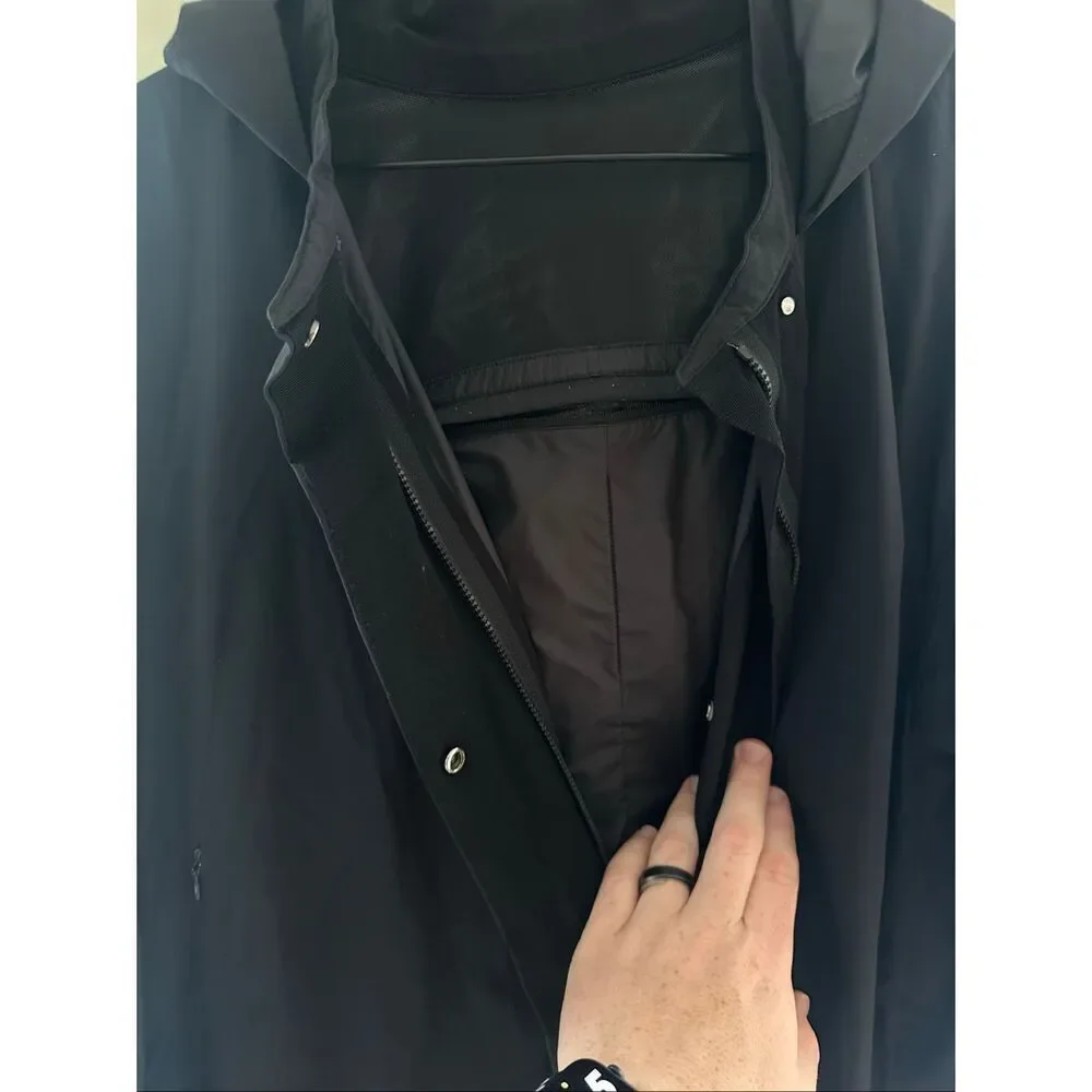 Lululemon &go Swing Trench Rain Jacket Size 12 Black Women’s